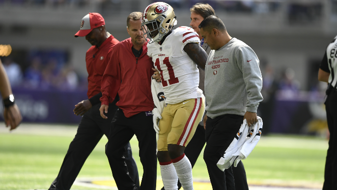 Kyle Shanahan gives injury updates on Goodwin, Garnett, and others