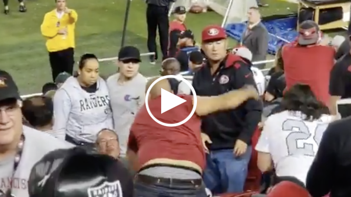 Fights break out in stands during 49ers-Raiders game