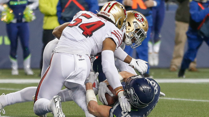 49ers clinch first seed in breathless last-second win in Seattle for first time in eight years