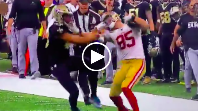 George Kittle’s maniacal fourth-down catch and run all but sealed 49ers’ enthralling win