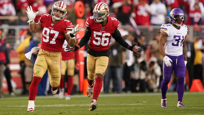 Jitters tossed asunder, 49ers run through, smother Vikings to inaugural playoff win in Santa Clara