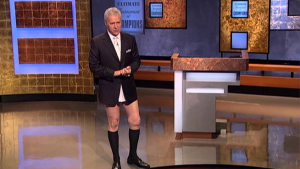 That Time Alex Trebek Walked on Stage Without Pants On